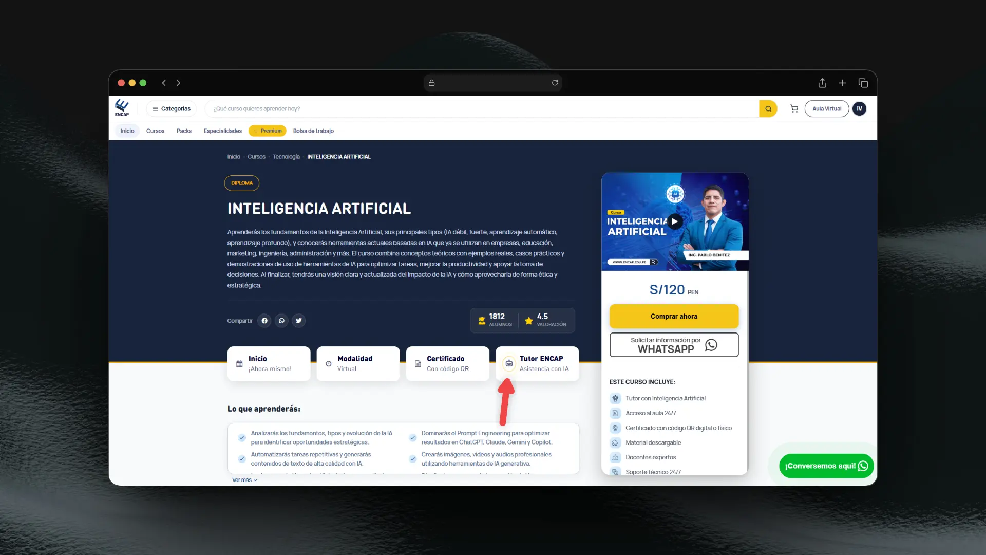 Integración con la plataforma educativa de ENCAP